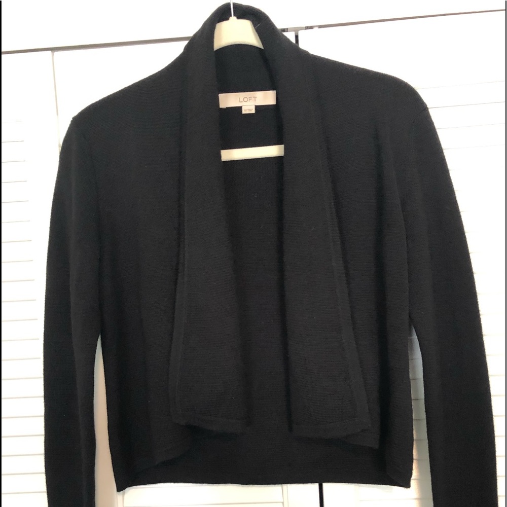 Loft fine ribbed black sweater